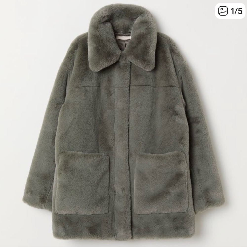 H&M - FAUX FUR - TEDDY COAT